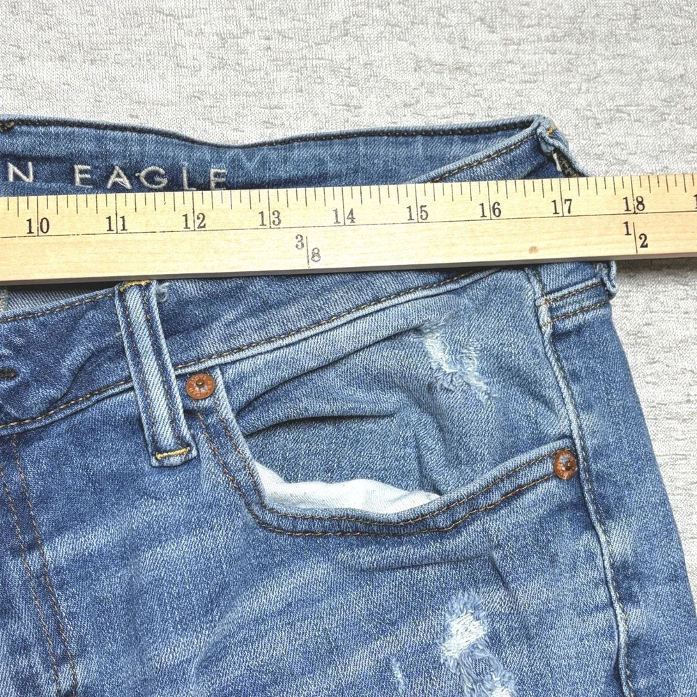 American Eagle Mens Slim Distressed Jeans 36x32 Blue Airflex+ Temp Tech Ripped